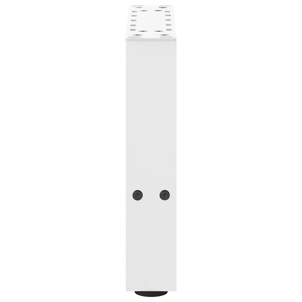 Gambe per Tavolino da Caff¨¨ Bianche 2 pz-Set di 2 Gamba per Tavolo 30x(30-31) cm Acciaio