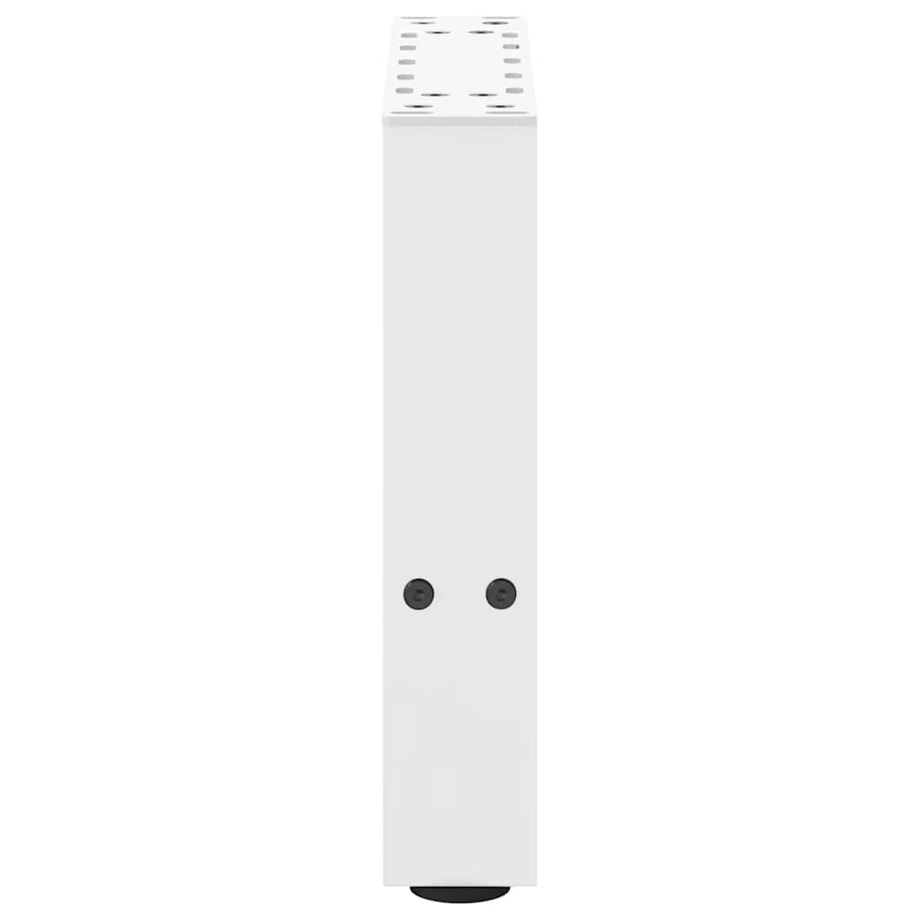 Gambe per Tavolino da Caffè Bianco 2 pz 40x(30-31) cm Acciaio 4013257