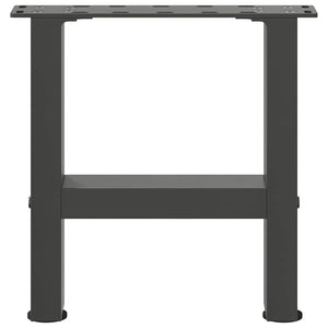 vidaXL Gambe per Tavolino da Caffè Antracite 2 pz 40x(30-31) cm Acciaio