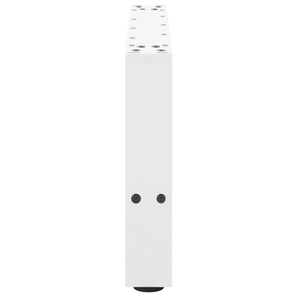 Gambe per Tavolino da Caff¨¨ Bianche 2 pz-Set di 2 Gamba per Tavolo 50x(30-31) cm Acciaio