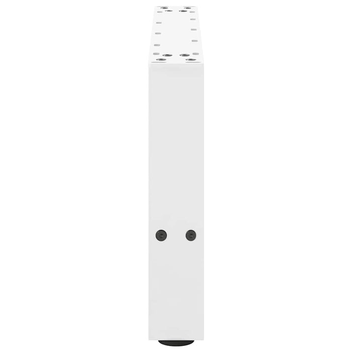 Gambe per Tavolino da Caff¨¨ Bianche 2 pz-Set di 2 Gamba per Tavolo 50x(30-31) cm Acciaio