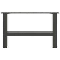 Gambe per Tavolino da Caffè Antracite 2 pz 50x(30-31) cm Acciaio