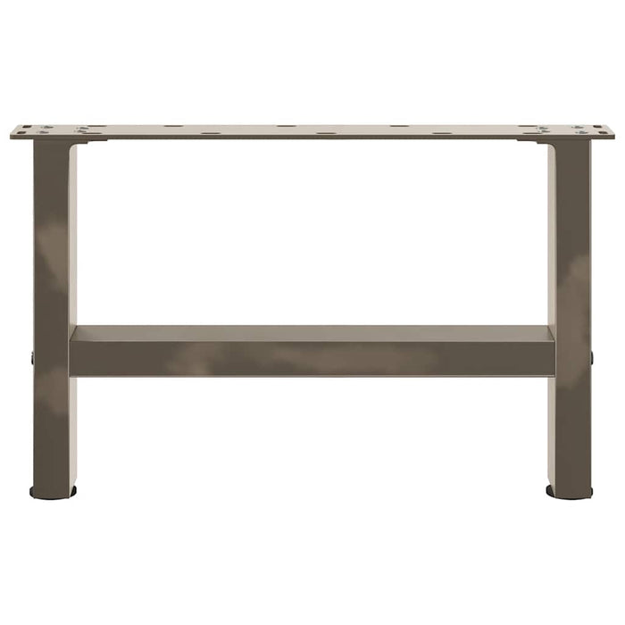 Gambe per Tavolino da Caffè in Acciaio Naturale 2 pz 50x(30-31) cm Acciaio