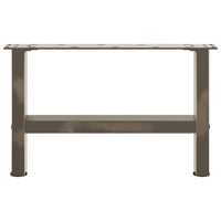 Gambe per Tavolino da Caff¨¨ in Acciaio Naturale 2 pz-Set di 2 Gamba per Tavolo 50x(30-31) cm Acciaio