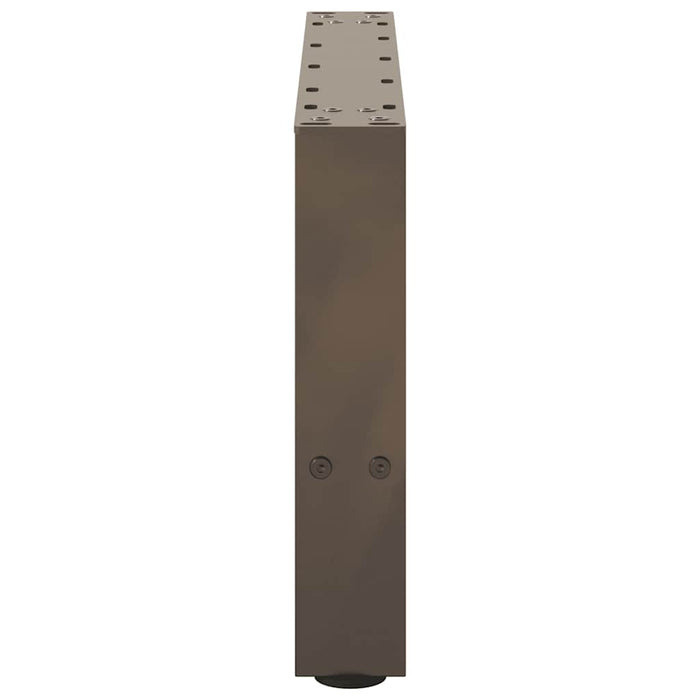 Gambe per Tavolino da Caffè in Acciaio Naturale 2 pz 50x(30-31) cm Acciaio