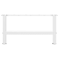 Gambe per Tavolino da Caff¨¨ Bianche 2 pz-Set di 2 Gamba per Tavolo 60x(30-31) cm Acciaio