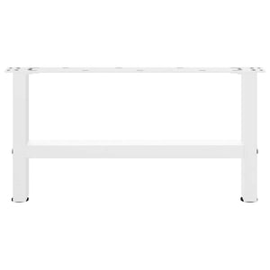 Gambe per Tavolino da Caff¨¨ Bianche 2 pz-Set di 2 Gamba per Tavolo 60x(30-31) cm Acciaio