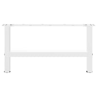 Gambe per Tavolino da Caffè Bianche 2 pz 70x(30-31) cm Acciaio