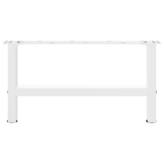 Gambe per Tavolino da Caffè Bianche 2 pz 70x(30-31) cm Acciaio