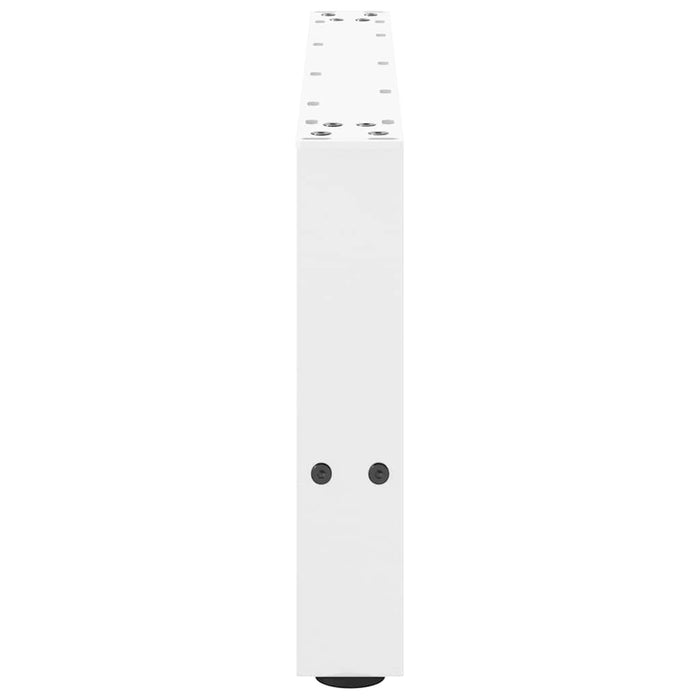 Gambe per Tavolino da Caff¨¨ Bianche 2 pz-Set di 2 Gamba per Tavolo 70x(30-31) cm Acciaio