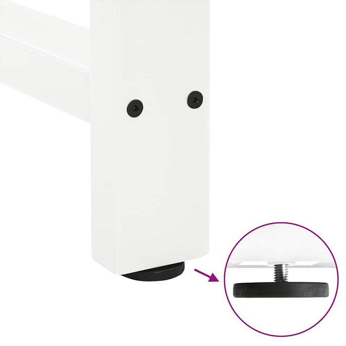 Gambe per Tavolino da Caffè Bianche 2 pz 70x(30-31) cm Acciaio