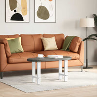 vidaXL Gambe per Tavolino da Caffè Bianche 2 pz 28x(42-43) cm Acciaio