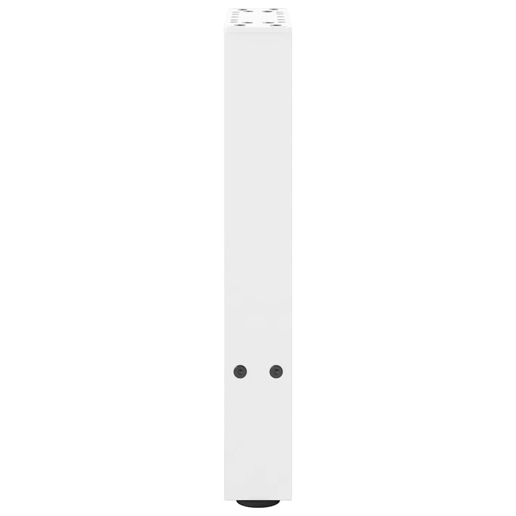 vidaXL Gambe per Tavolino da Caffè Bianche 2 pz 28x(42-43) cm Acciaio