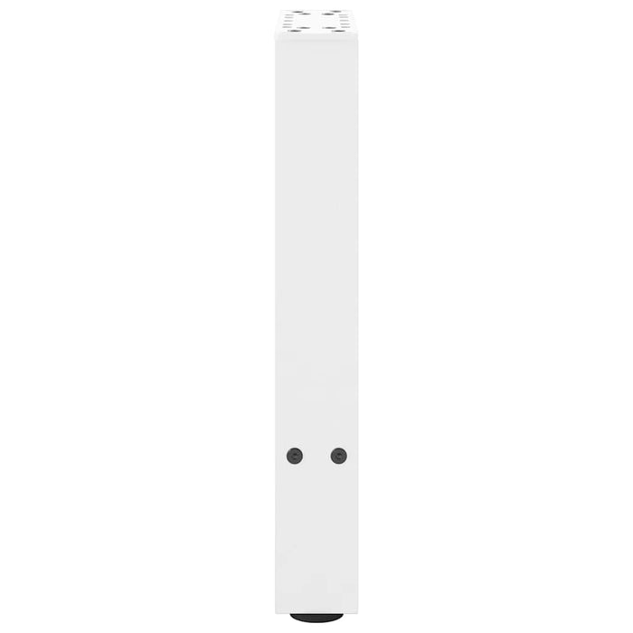 Gambe per Tavolino da Caff¨¨ Bianche 2 pz-Set di 2 Gamba per Tavolo 28x(42-43) cm Acciaio