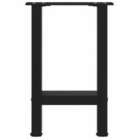 Gambe per Tavolino da Caff¨¨ Nere 2 pz-Set di 2 Gamba per Tavolo 38x(42-43) cm Acciaio