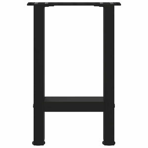 Gambe per Tavolino da Caffè Nere 2 pz 38x(42-43) cm Acciaio