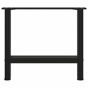Gambe per Tavolino da Caffè Nere 2 pz 50x(42-43) cm Acciaio