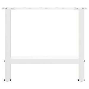 Gambe per Tavolino da Caff¨¨ Bianche 2 pz-Set di 2 Gamba per Tavolo 50x(42-43) cm Acciaio