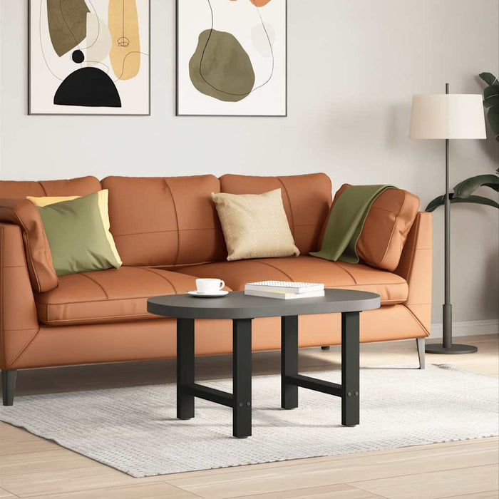 Gambe per Tavolino da Caff¨¨ Nere 2 pz-Set di 2 Gamba per Tavolo 60x(42-43) cm Acciaio