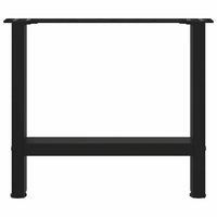 vidaXL Gambe per Tavolino da Caffè Nere 2 pz 60x(42-43) cm Acciaio