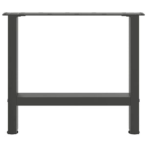 Gambe per Tavolino da Caff¨¨ Antracite 2 pz-Set di 2 Gamba per Tavolo 60x(42-43) cm Acciaio