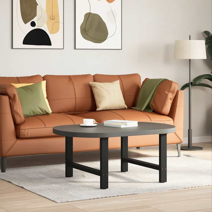 Gambe per Tavolino da Caff¨¨ Nere 2 pz-Set di 2 Gamba per Tavolo 70x(42-43) cm Acciaio