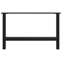 Gambe per Tavolino da Caffè Nere 2 pz 70x(42-43) cm Acciaio