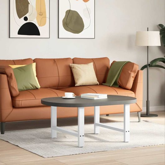 Gambe per Tavolino Bianco 2 pz 70x(42-43) cm Acciaio 4013289