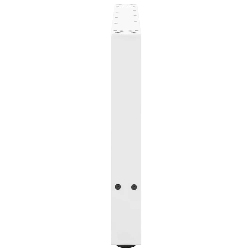 Gambe per Tavolino Bianco 2 pz 70x(42-43) cm Acciaio 4013289