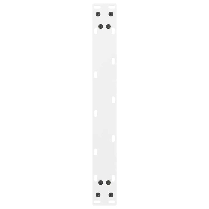 Gambe per Tavolino da Caffè Bianche 2 pz 70x(42-43) cm Acciaio