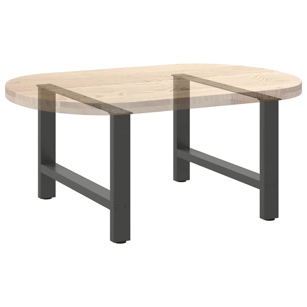 Gambe per Tavolino da Caff¨¨ Antracite 2 pz-Set di 2 Gamba per Tavolo 70x(42-43) cm Acciaio