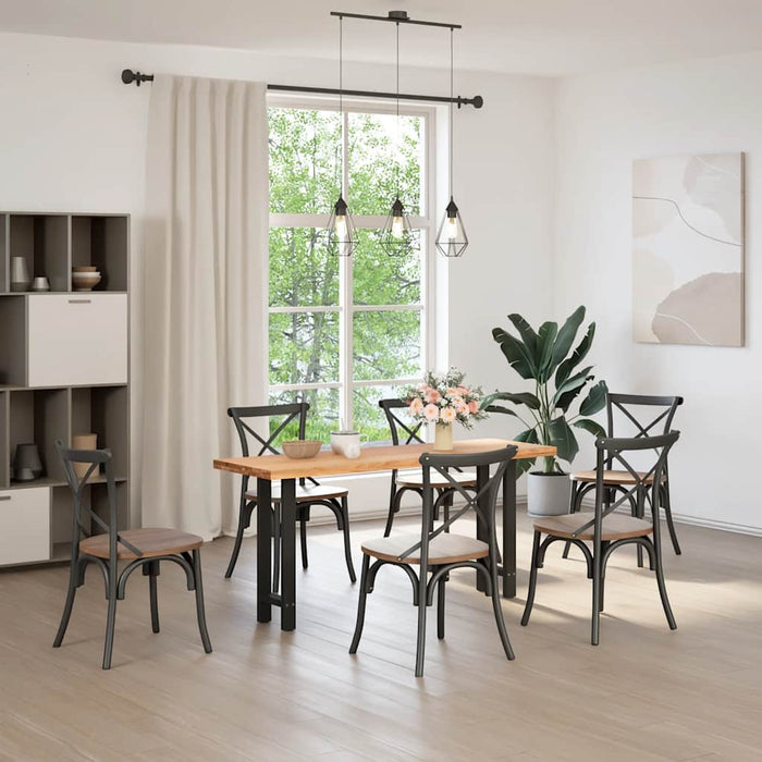 Gambe per Tavolo Consolle Nere 2 pz 28x(72-73) cm Acciaio 4013292