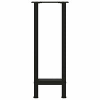 Gambe per Tavolo Consolle Nere 2 pz 28x(72-73) cm Acciaio 4013292