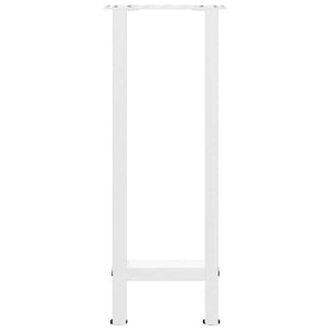 vidaXL Gambe per Tavolo Consolle Bianche 2 pz 28x(72-73) cm Acciaio