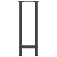 Gambe per tavolo consolle antracite 2 pz 28x(72-73) cm in acciaio 4013294