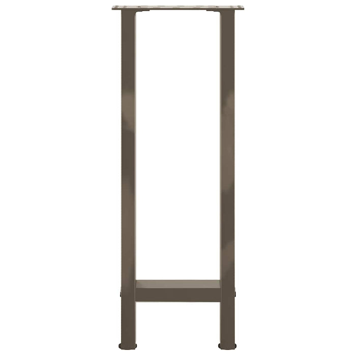 Gambe per tavolo consolle in acciaio naturale 2 pz 28x(72-73) cm Acciaio 4013295