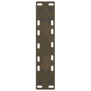 Gambe per tavolo consolle in acciaio naturale 2 pz 28x(72-73) cm Acciaio