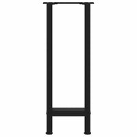 Gambe per Tavolo Consolle Nere 2 pz 38x(72-73) cm Acciaio