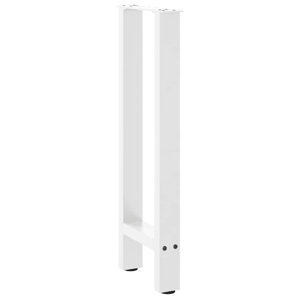 Set di 2 gambe robuste per tavolo consolle con piedini livellatori 38 x 72 cm acciaio bianco 02_0057537