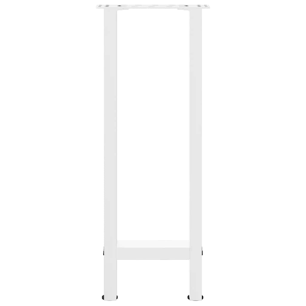 Set di 2 gambe robuste per tavolo consolle con piedini livellatori 38 x 72 cm acciaio bianco 02_0057537