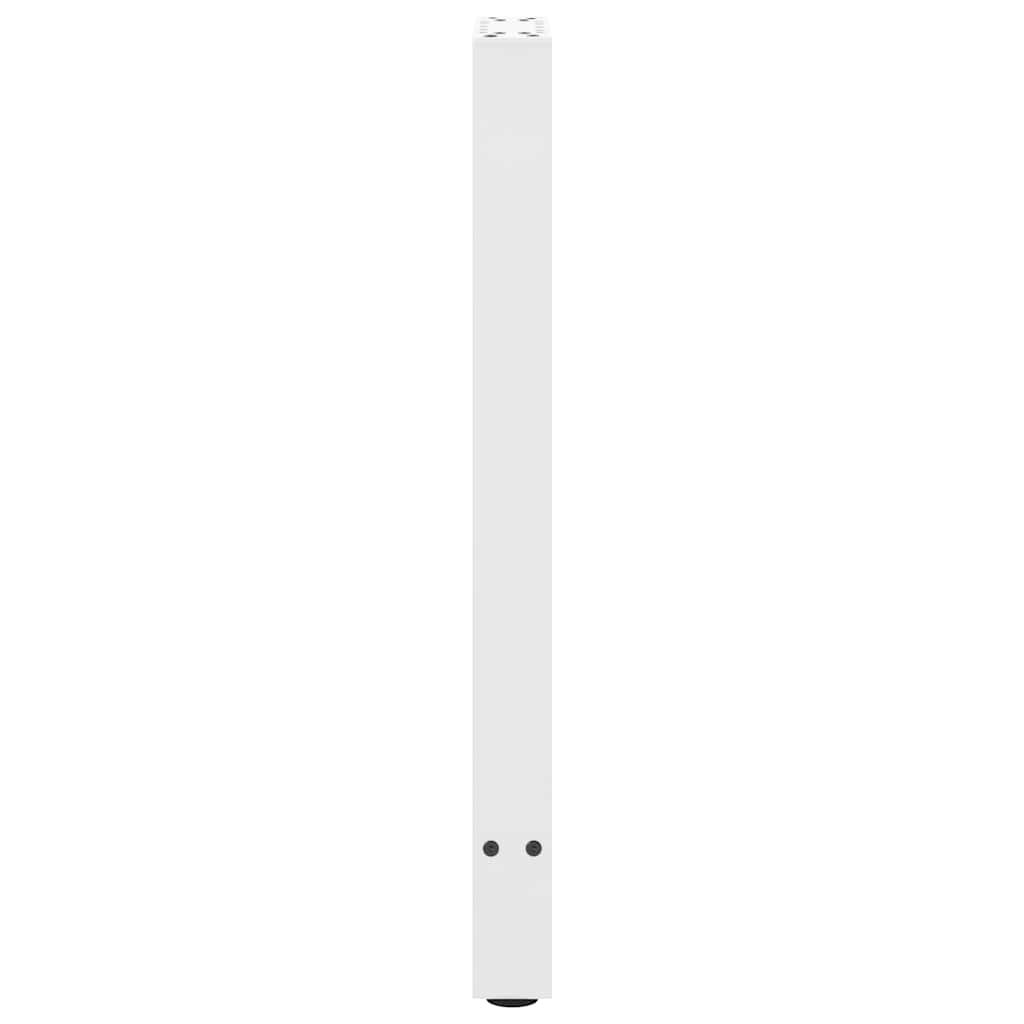 Set di 2 gambe robuste per tavolo consolle con piedini livellatori 38 x 72 cm acciaio bianco 02_0057537
