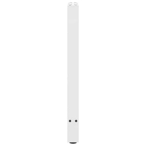 Gambe per Tavolo Consolle Bianche 2 pz 38x(72-73) cm Acciaio 4013297