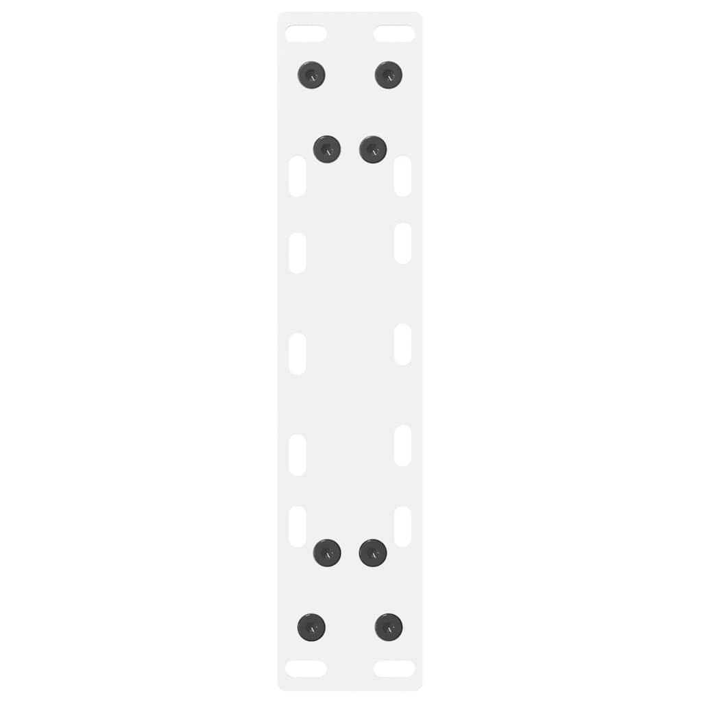 Set di 2 gambe robuste per tavolo consolle con piedini livellatori 38 x 72 cm acciaio bianco 02_0057537