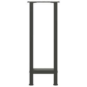 Gambe per tavolo consolle antracite 2 pz 38x(72-73) cm in acciaio 4013298