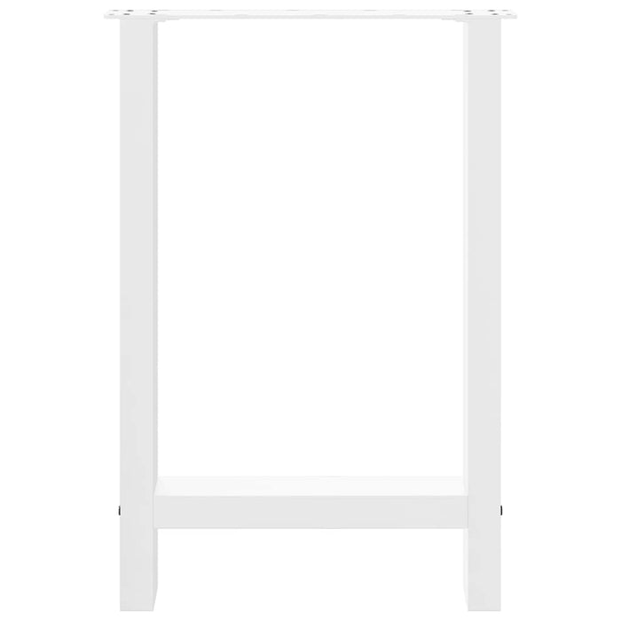 vidaXL Gambe per tavolo da pranzo bianche 2 pz 50x(72-73) cm in acciaio