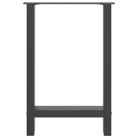 vidaXL Gambe per tavolo da pranzo antracite 2 pz 50x(72-73) cm in acciaio