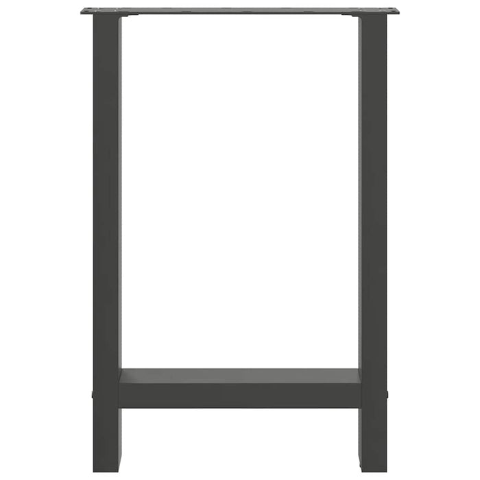 vidaXL Gambe per tavolo da pranzo antracite 2 pz 50x(72-73) cm in acciaio