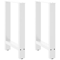 Gambe per tavolo da pranzo bianche 2 pz 60x(72-73) cm in acciaio