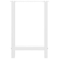 Gambe per Tavolino Bianco 2 pz 60x(72-73) cm Acciaio 4013305