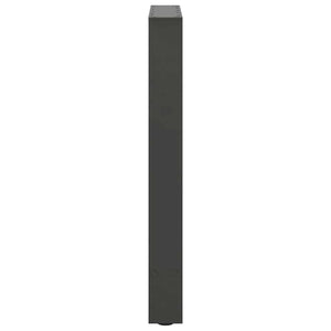 Gambe per tavolo da pranzo antracite 2 pz 60x(72-73) cm in acciaio